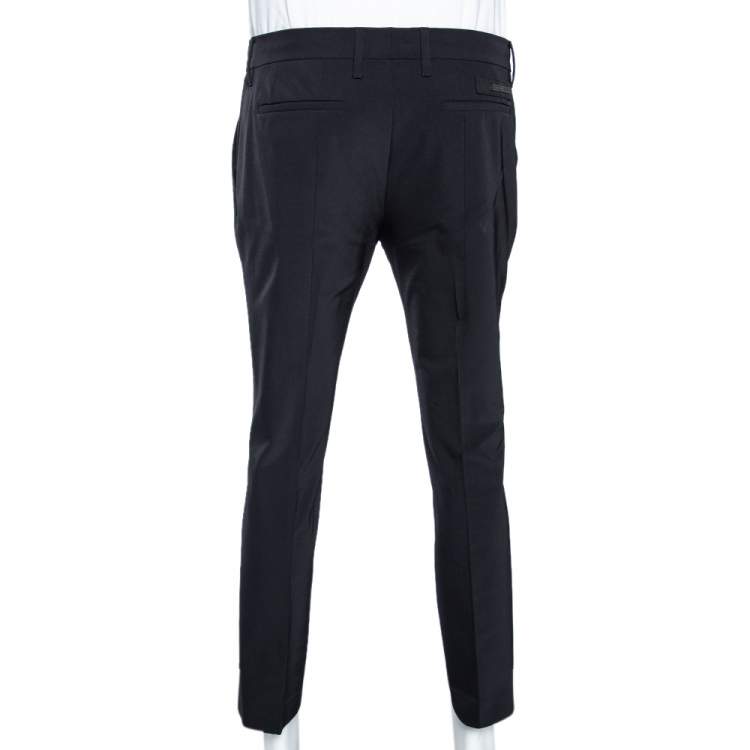 Pre Owned Prada Black Cropped Technical Trousers L