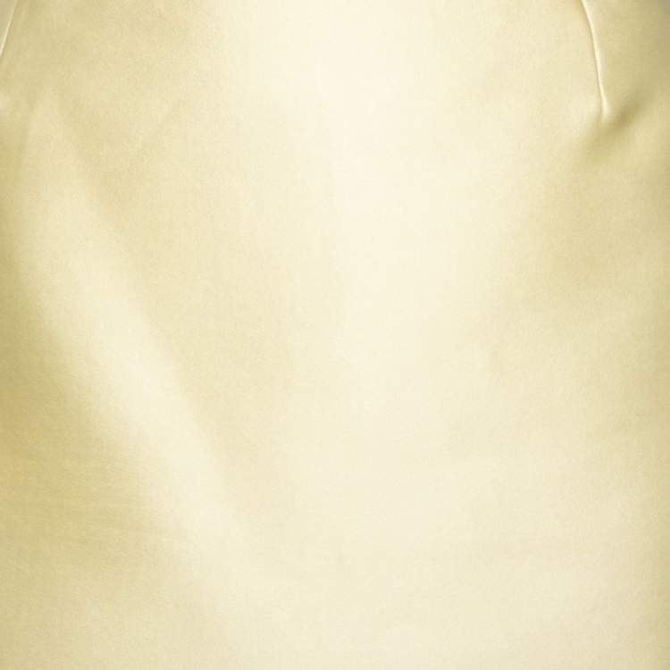 Pre Owned Prada Yellow Silk Mini Skirt M