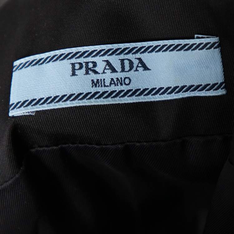 Pre Owned Prada Black Re-Nylon Shift Dress M