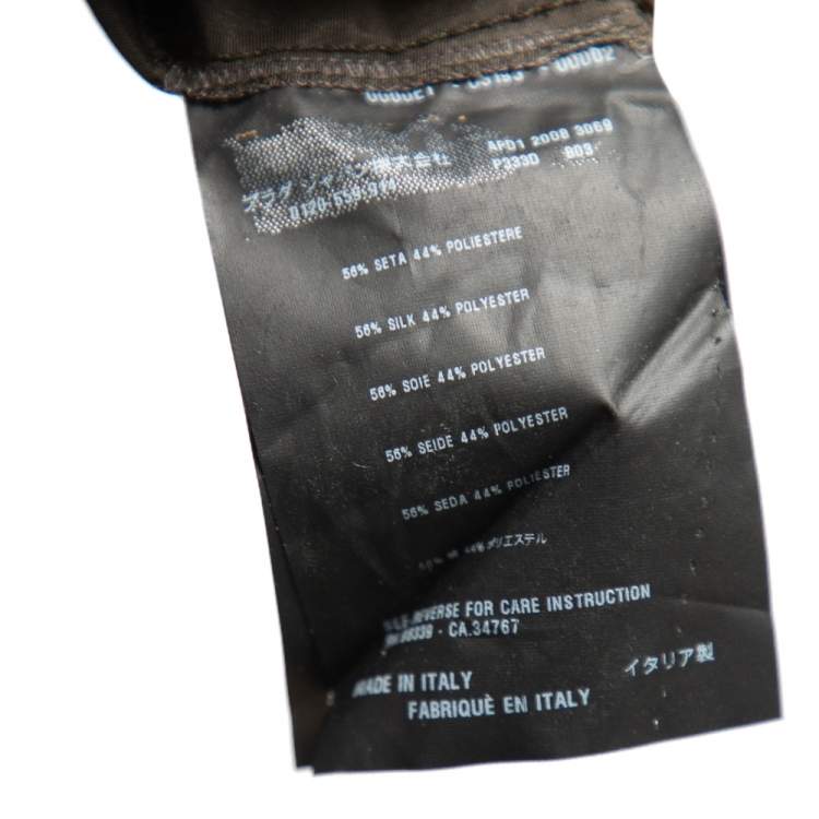 Pre Owned Prada Dark Green Synthetic Sleeveless Sheath Dress S