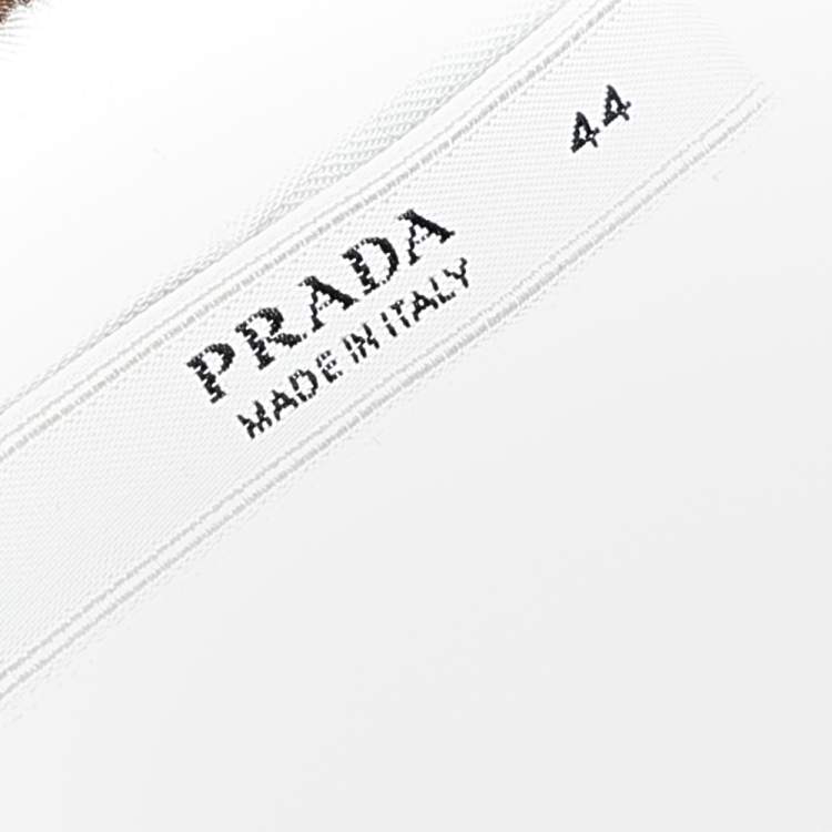 Pre Owned Prada White Cotton Straight Leg Pants M