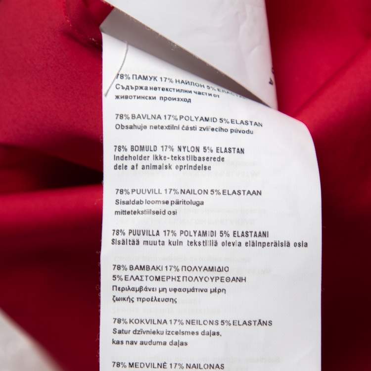 Pre Owned Prada Fuchsia Pink Cotton Contrast Collar Detailed Button Front Shirt S