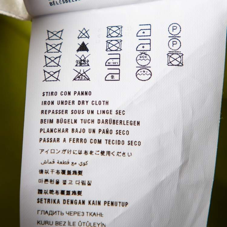 Pre Owned Prada Green Printed Silk Sleeveless Dress M 