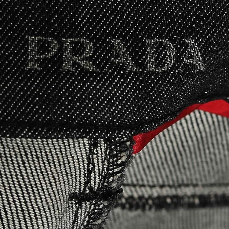 Pre Owned بنطلون جينز برادا كونتور  دينم  أسود بقصة ضيقة مقاس متوسط - ميديوم