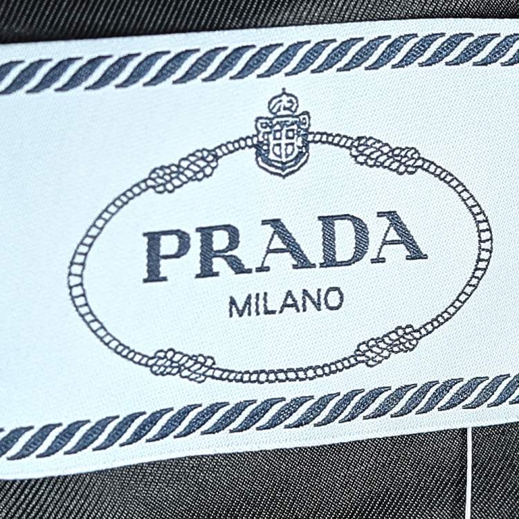 Pre Owned Prada Black Wool Drop Waist Detail Shift Dress M