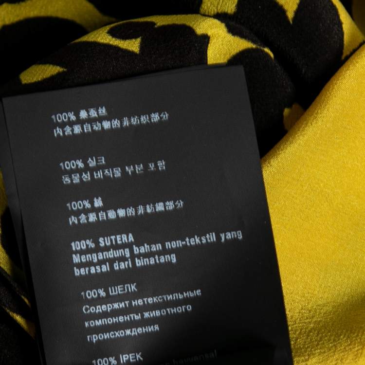 Pre Owned Prada Multicolor Printed Silk Pleated Detail Shift Dress S