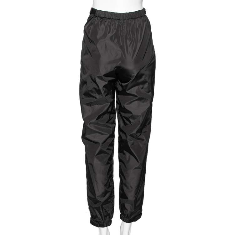 Pre Owned Prada Black Synthetic Jogger Pants M
