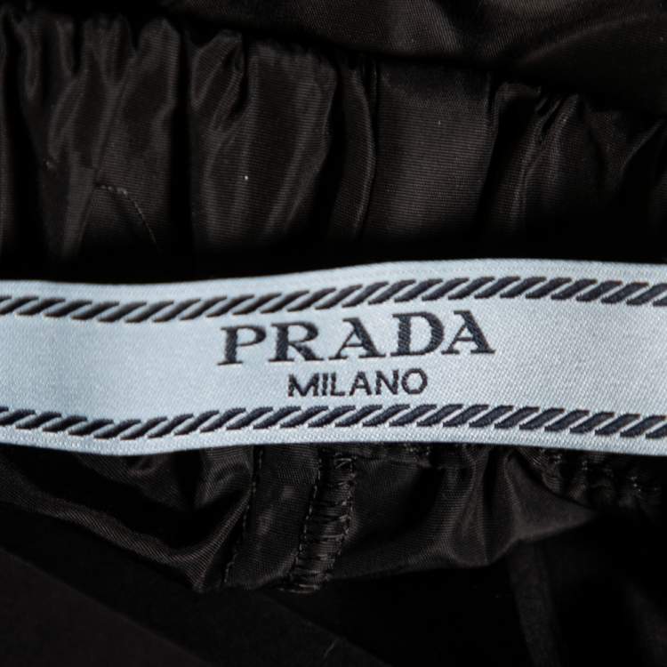Pre Owned Prada Black Synthetic Jogger Pants M