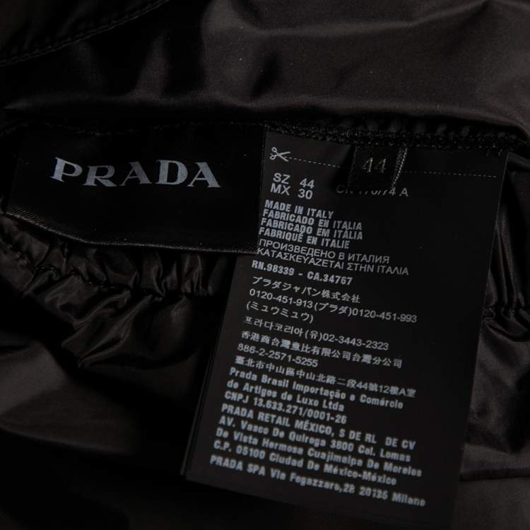 Pre Owned Prada Black Synthetic Jogger Pants M