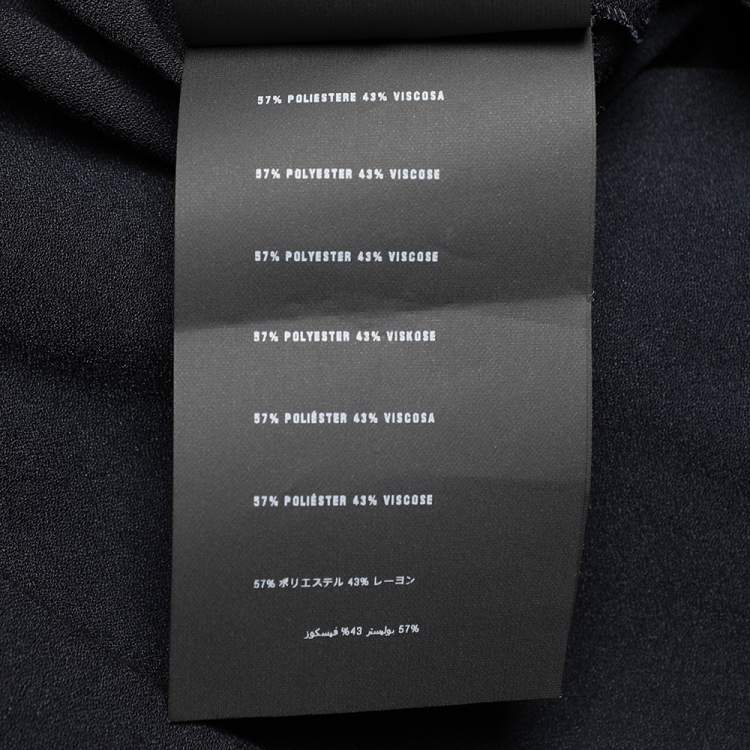 Pre Owned Prada Black & Red Crepe Elasticized Waist Plisse Midi Dress M