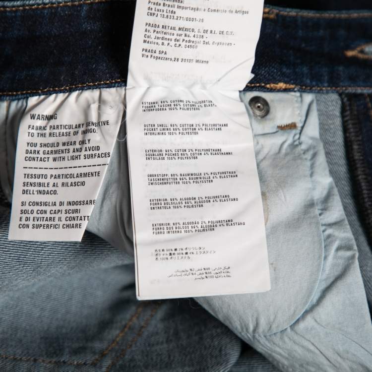 Pre Owned Prada Dark Blue Denim Jeans M