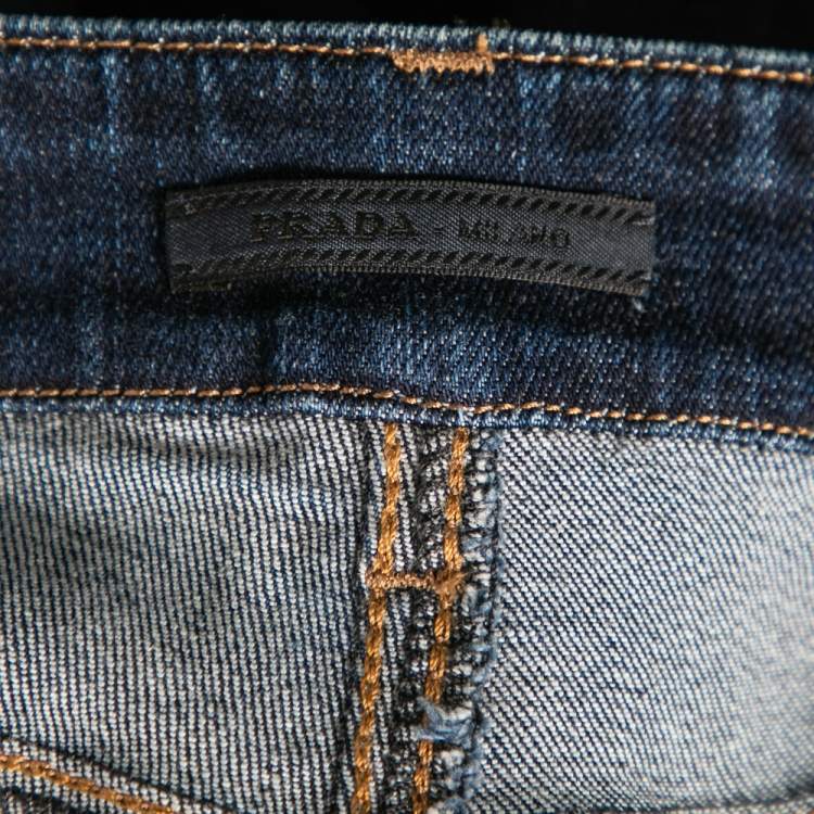 Pre Owned Prada Dark Blue Denim Jeans M