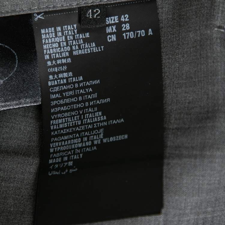 Pre Owned Prada Grey Wool Shorts M