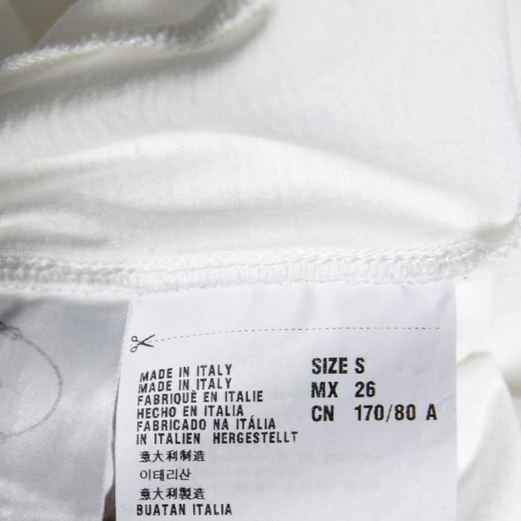 Pre Owned Prada White Cotton Pocket Detail Sleeveless Oversized Top S 