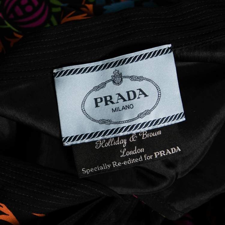 Pre Owned  Prada X Holiday & Brown Multicolor Floral Print Silk Sleeveless Mini Dress M