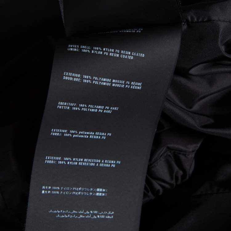 Pre Owned Prada Black Nylon Front Zip Bomber Jacket M