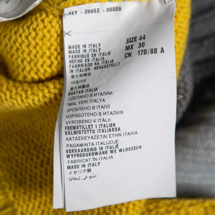 Pre Owned Prada Colorblock Cashmere Knit V-Neck Pullover M