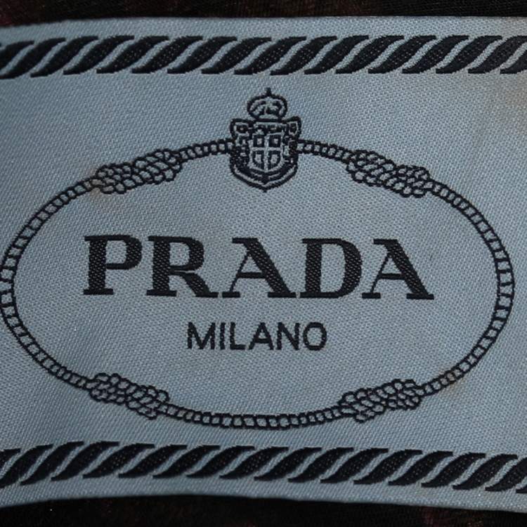 Pre Owned Prada Pink Metallic Brocade Sleeveless Gown M