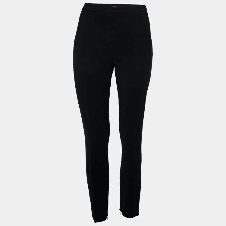 Pre Owned Prada Black Crepe Tapered Pants M
