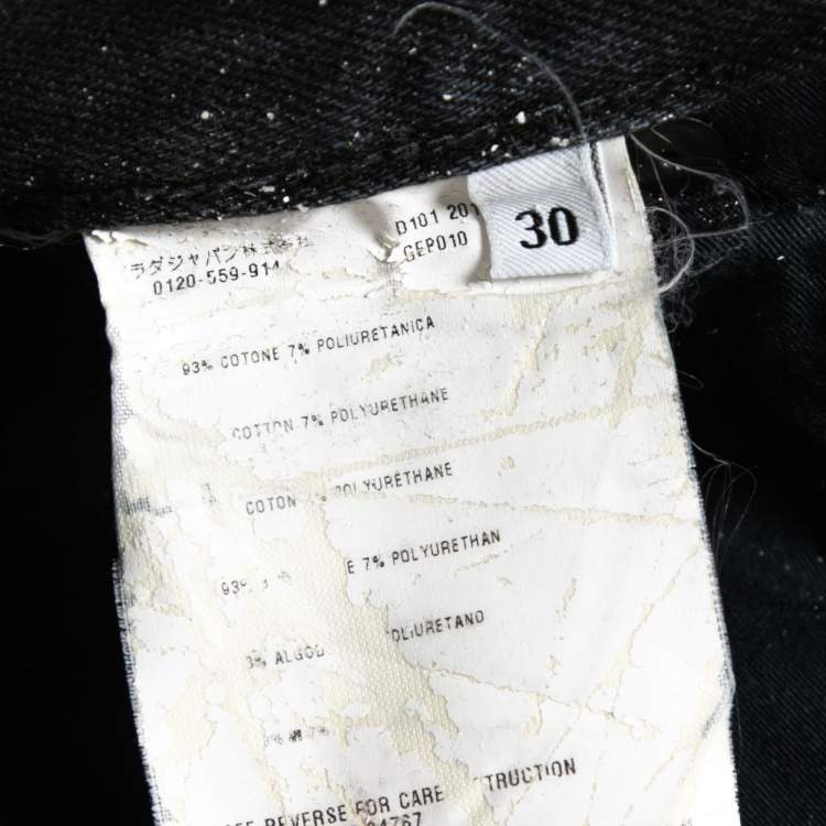 Pre Owned Prada Black Denim Tapered Fit Jeans M