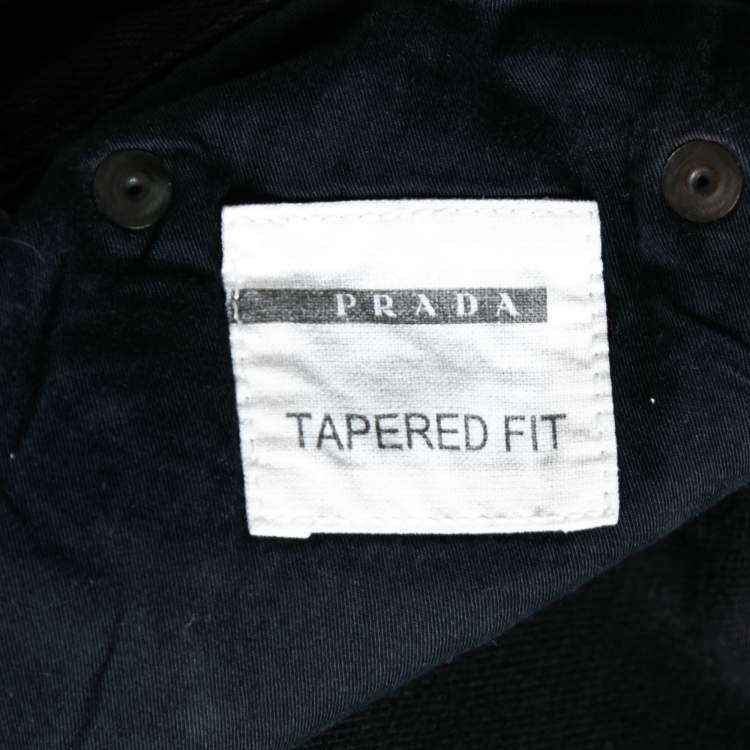 Pre Owned Prada Black Denim Tapered Fit Jeans M