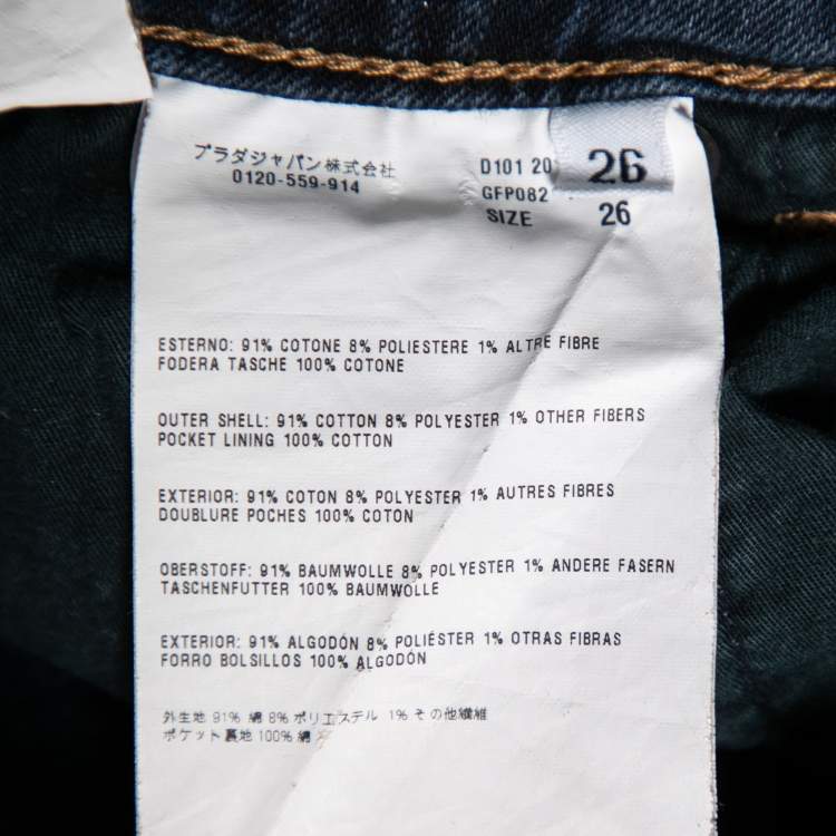 Pre Owned Prada Indigo Denim Slim Fit Jeans S