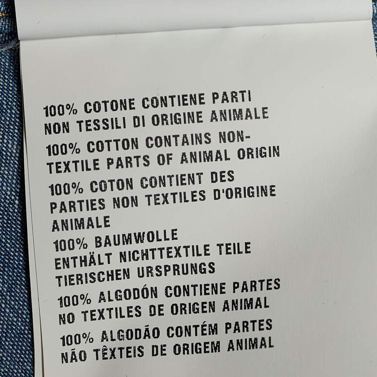 Pre Owned Prada Indigo Sleeveless Denim Shirt M