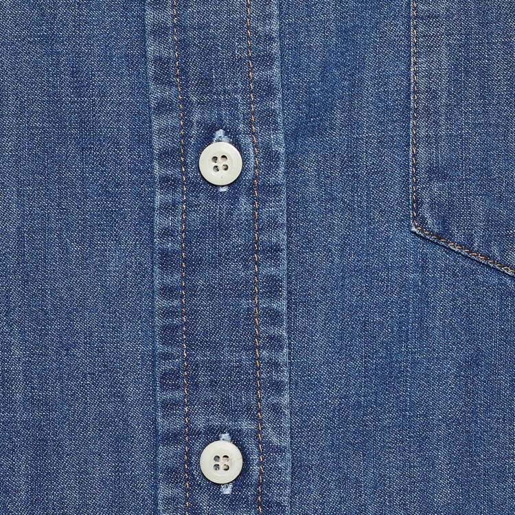 Pre Owned Prada Indigo Sleeveless Denim Shirt M