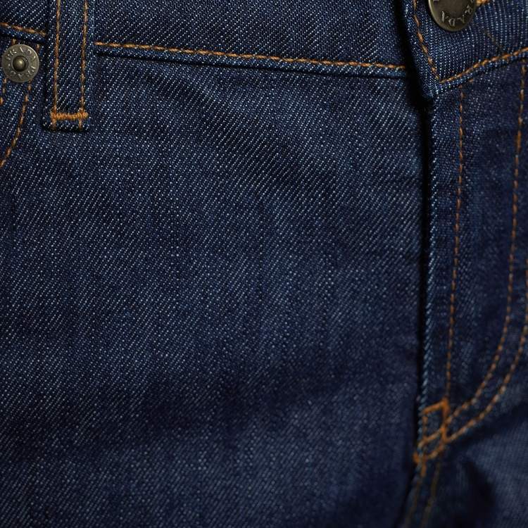 Pre Owned Prada Blue Cotton Contour Fit Jeans XL