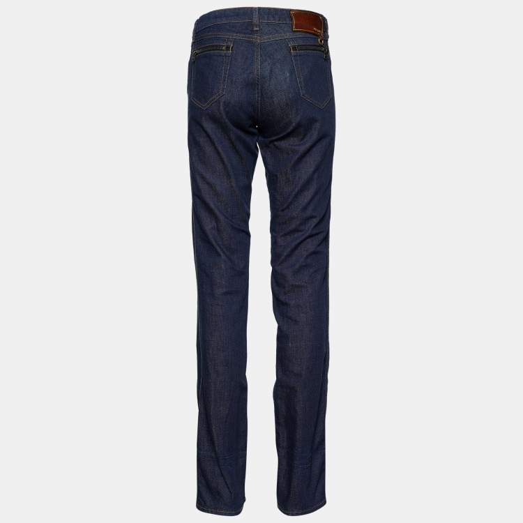 Pre Owned Prada Blue Cotton Contour Fit Jeans XL