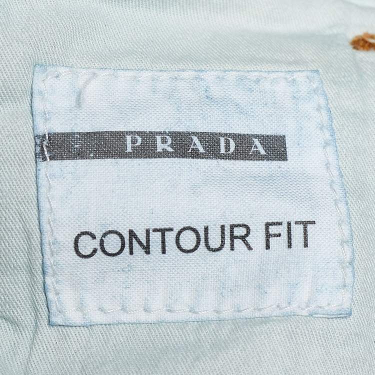 Pre Owned Prada Blue Cotton Contour Fit Jeans XL