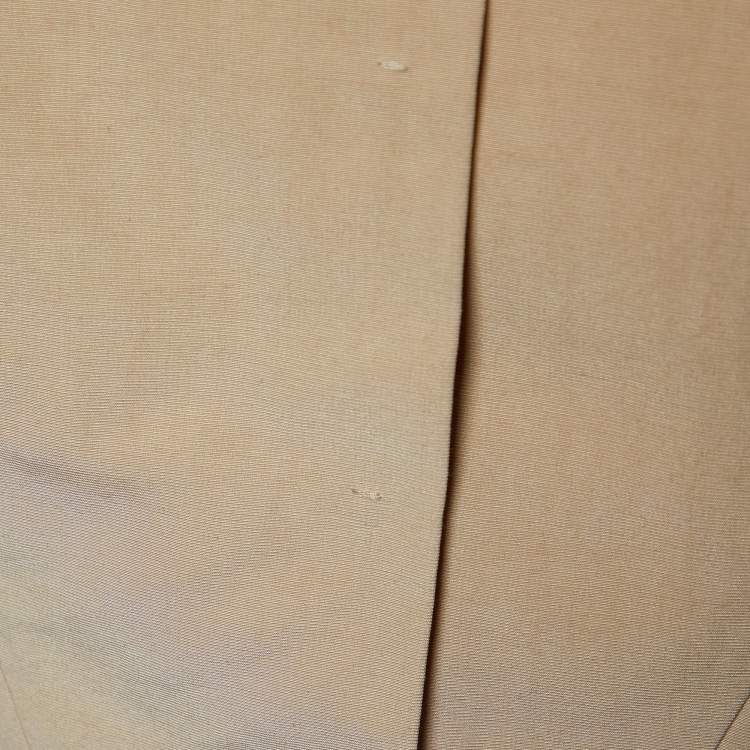 Pre Owned Prada Beige Cotton & Silk Cropped Jacket S