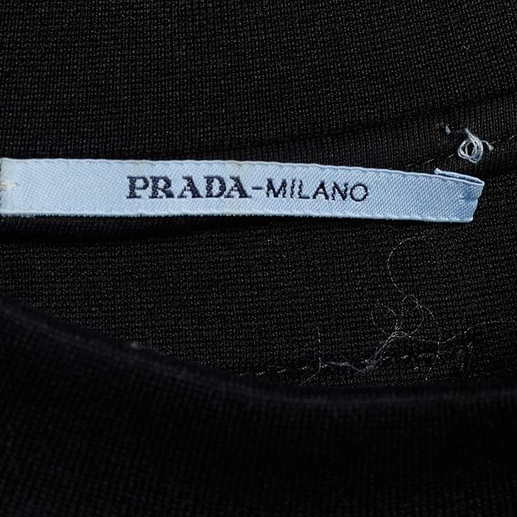 Pre Owned Prada Black Knit Frankenstein Print Vest Top XS