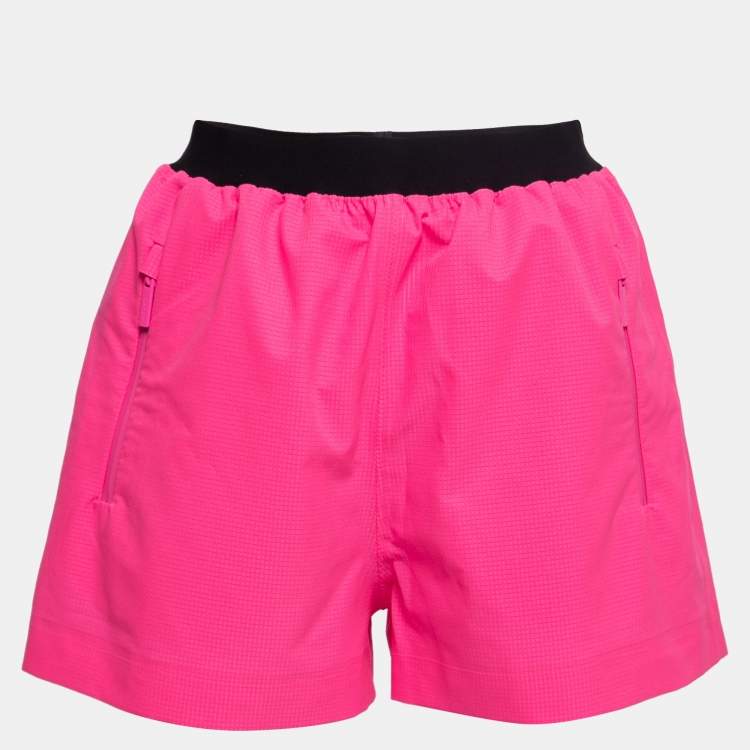 Prada Sport Pink Synthetic Elastic Waist Shorts M Prada Sport