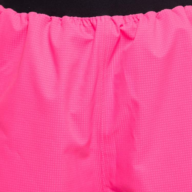 Pre Owned Prada Sport Pink Synthetic Elastic Waist Shorts M
