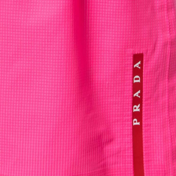 Pre Owned Prada Sport Pink Synthetic Elastic Waist Shorts M