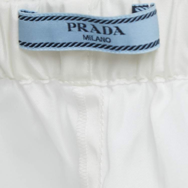 Pre Owned Prada White Synthetic Re-Nylon Shorts M