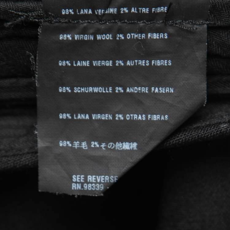 Pre Owned Prada Vintage Black Wool Trousers M