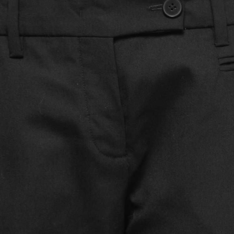 Pre Owned Prada Vintage Black Wool Trousers M