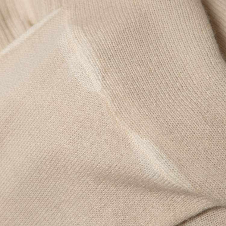 Pre Owned Prada Cream Cashmere Stencil Comic Sweater M