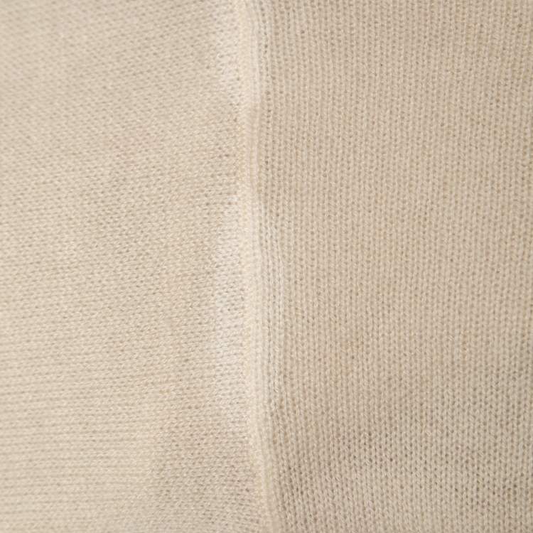 Pre Owned Prada Cream Cashmere Stencil Comic Sweater M