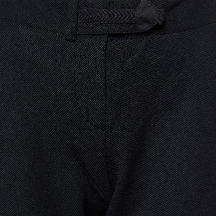 Pre Owned Prada Black Wool Tapered Leg Pants S