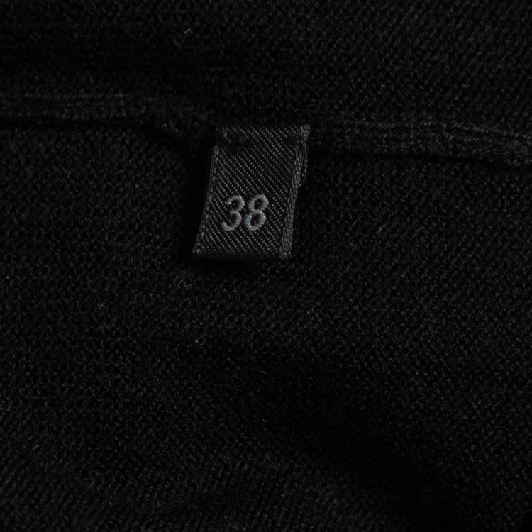 Pre Owned Prada Black Knit Button Front Sweater S