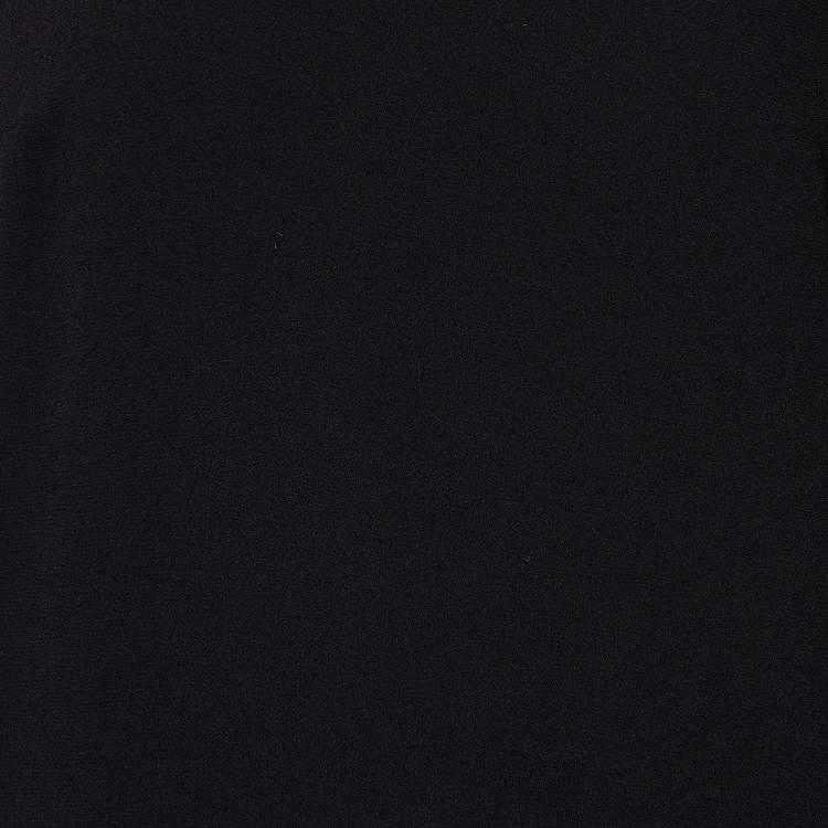 Pre Owned Prada Black Wool Crepe Cape Detail Mini Dress M