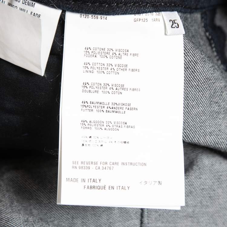 Pre Owned Prada Indigo Blue Denim Button Detail Shorts S
