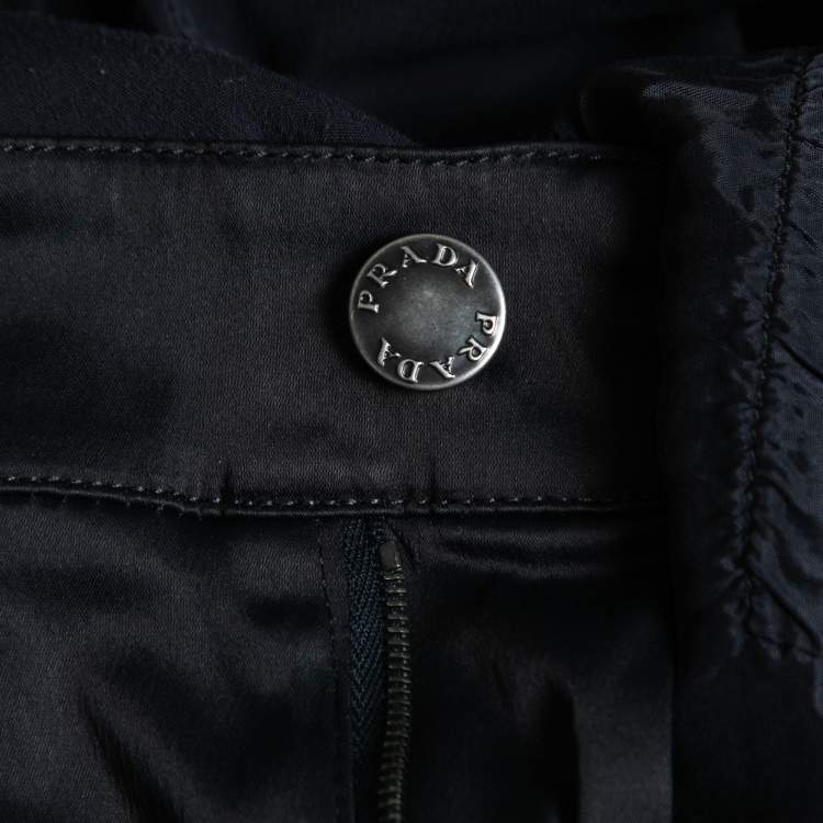 Pre Owned Prada Black Stretch Synthetic Skinny Jeans S Waist 28"