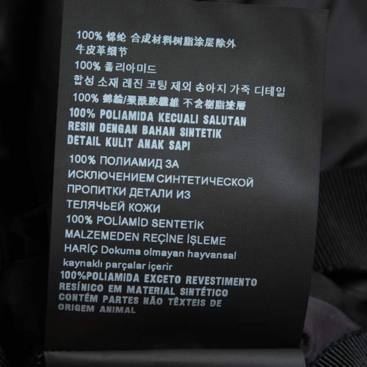 Pre Owned Prada Black Coated Nylon Pleated Zip Front Strappy Midi Dress XS