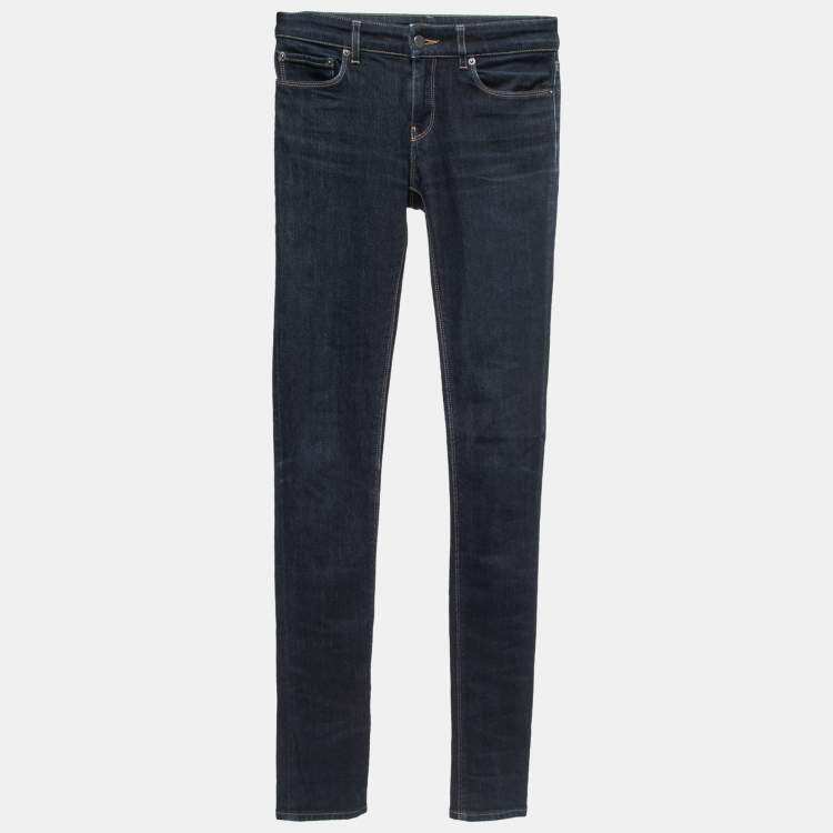 Prada Dark Blue Denim Skinny Jeans S Waist 26