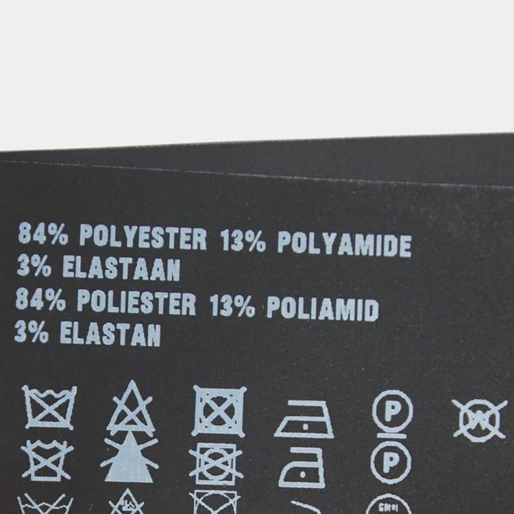 Pre Owned Prada Black Tech Rec Nylon Pique Sleeveless Cropped Top S