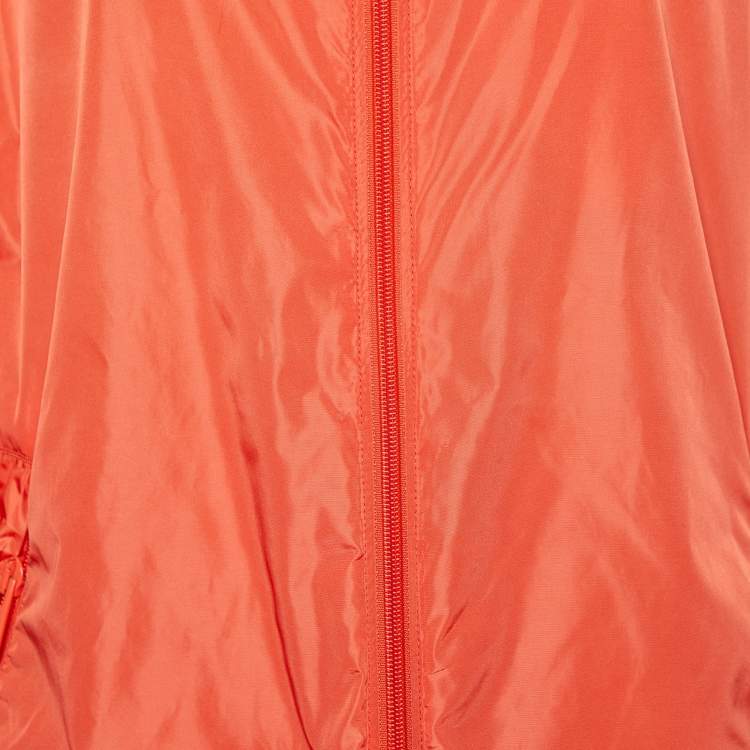 Pre Owned Prada Orange Synthetic Hooded Track Jacket & Pants S